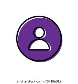 User icon vector illustration on white background