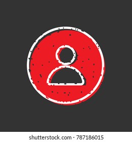 User icon vector illustration on dark background