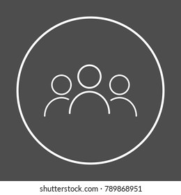 Benutzersymbol-Vektorillustration auf dunklem Hintergrund