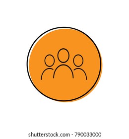 User icon vector illustration on white background
