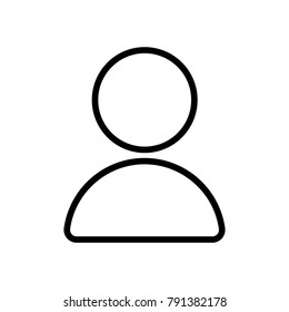 User icon vector illustration on white background