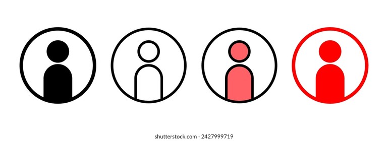 Ilustración vectorial de icono de usuario. símbolo y signo de persona. icono de persona. 