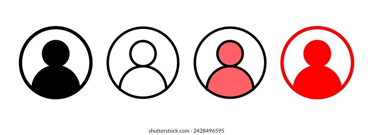 Ilustración vectorial de icono de usuario. símbolo y signo de persona. icono de persona. 