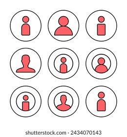 Ilustración vectorial de icono de usuario. símbolo y signo de persona. icono de persona. 