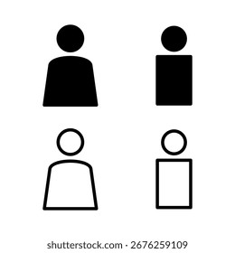 Icono de usuario Ilustración vectorial. signo y símbolo de la persona. icono de la gente. 