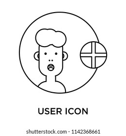 User icon vector isolated on white background for your web and mobile app design, User logo concept