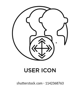 User icon vector isolated on white background for your web and mobile app design, User logo concept