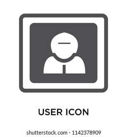 User icon vector isolated on white background for your web and mobile app design, User logo concept