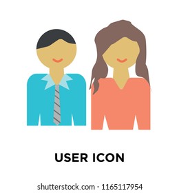 User icon vector isolated on white background, User transparent sign