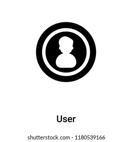 User icon vector isolated on white background, logo concept of User sign on transparent background, filled black symbol