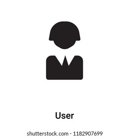 User icon vector isolated on white background, logo concept of User sign on transparent background, filled black symbol