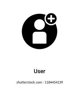 User icon vector isolated on white background, logo concept of User sign on transparent background, filled black symbol