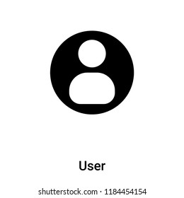 User icon vector isolated on white background, logo concept of User sign on transparent background, filled black symbol