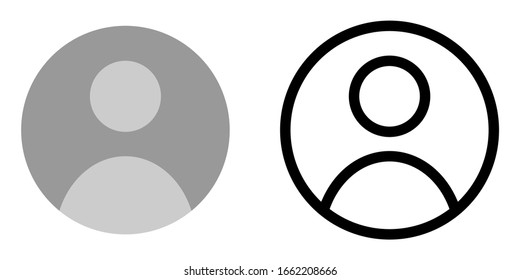 vector de icono de usuario aislado en fondo blanco
