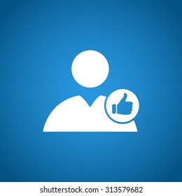 User icon vector like. Vector illustration EPS