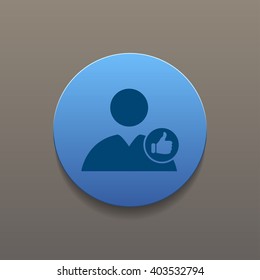 User icon vector like. Vector illustration EPS