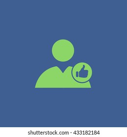 User icon vector like. Vector illustration EPS