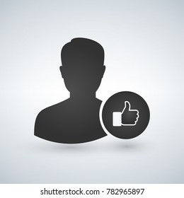 User icon vector like. Vector illustration
