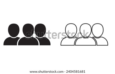 User Icon vector. User line icon.  User silhouette symbol for your web site design, logo, app, UI design. Vector illustration