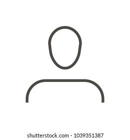 User icon vector. Line social avatar symbol. Trendy flat outline ui sign design. Thin linear graphic pictogram isolated for web site, mobile application. Logo illustration. Eps10.