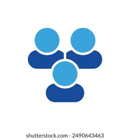 icono de usuario Vector o logotipo ilustración glifo azul color estilo	
