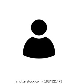 Vector de icono de usuario en fondo blanco