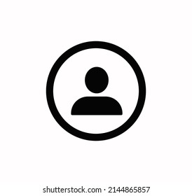 Vector de icono de usuario en un fondo blanco