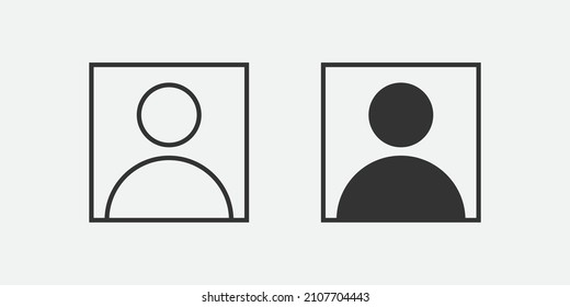 Vector de icono de usuario. La gente encabeza la ilustración de avatar. Signo facial para diseño web o aplicación móvil.