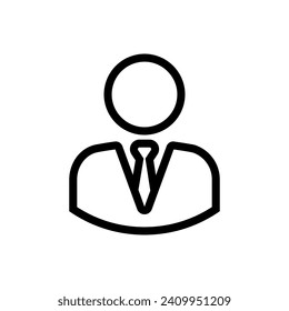 Vector de icono de usuario. Señal de ilustración de personas. Símbolo masculino. Logo de Avatar.