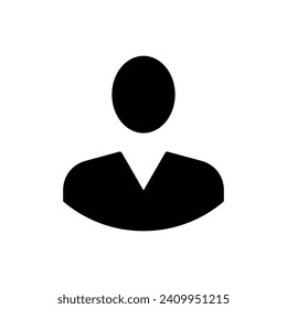 User icon vector. People illustration sign. Man symbol. Avatar logo.