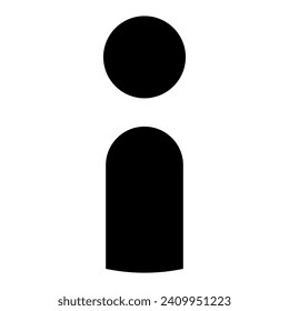 Vector de icono de usuario. Señal de ilustración de personas. Símbolo masculino. Logo de Avatar.