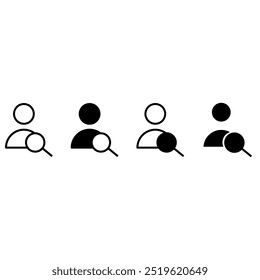 Vetor do ícone do usuário. Sinal de ilustração de pessoas. Símbolo do homem. Logo do Avatar.