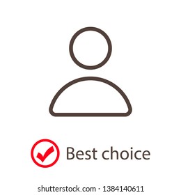 User Icon. Vector people icon. Profile vector icon. Person illustration. Business User Icon. Users Group symbol. Male user symbol