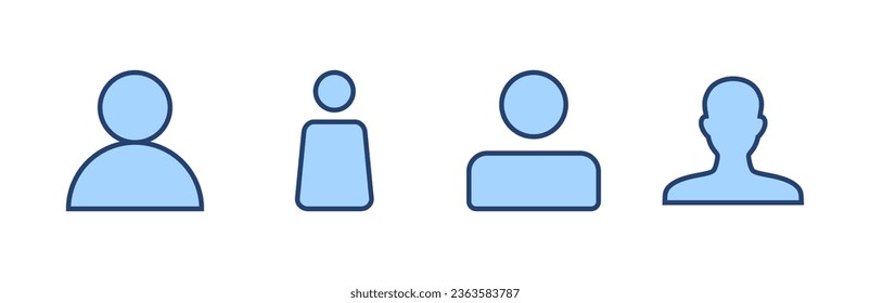 Benutzersymbol, Vektorgrafik. Personenzeichen und -zeichen. Menschen Symbol. 