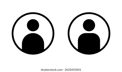 Icono de usuario. Vector y símbolo de persona. icono de personas. 