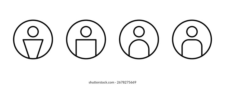 Vektor des Benutzersymbols. Personenzeichen und -symbol. Menschen-Symbol. 