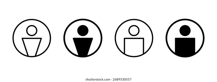 User icon vector. person sign and symbol. people icon. 