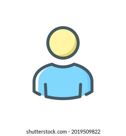 User icon vector, person symbol isolated, profile silhouette pictogram or avatar, login or my account icon
