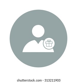 User icon vector present. Vector illustration EPS