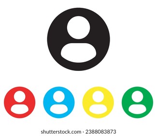 User icon vector. Profile icon sign symbol in trendy flat style. Set elements in colored icons. Profile vector icon illustration isolated on white background