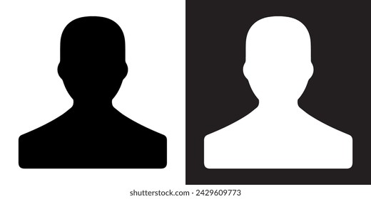 Benutzersymbol-Vektor. Symbol für Profilsymbol. Profilvektorsymbol-Illustration auf weißem und schwarzem Hintergrund isoliert