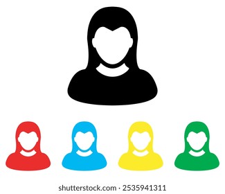 User icon vector. Profile icon sign symbol in trendy flat style. Set elements in colored icons. Profile vector icon illustration isolated on white background