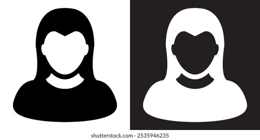 Icono de usuario Vector. Perfil símbolo de símbolo de icono. Ilustración del icono del Vector del Perfil aislado en el fondo blanco y negro
