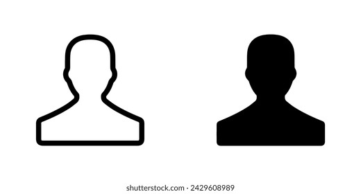 User icon vector. Profile symbol in trendy flat style. Profile vector icon illustration isolated on white background