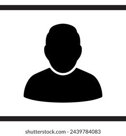 Vector de icono de usuario. Símbolo de perfil en estilo plano de moda. Ilustración aislada del icono del vector del perfil sobre fondo blanco