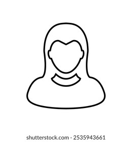 Vetor do ícone do usuário. Símbolo de perfil em estilo plano na moda. Ilustração de ícone de vetor de perfil isolada no plano de fundo branco