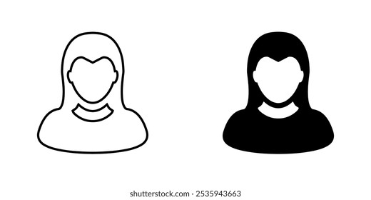 Vetor do ícone do usuário. Símbolo de perfil em estilo plano na moda. Ilustração de ícone de vetor de perfil isolada no plano de fundo branco