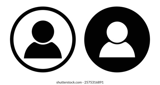 User icon vector set. user icon set fill and stroke in white background. Profile and people silhouette collection. user symbol.