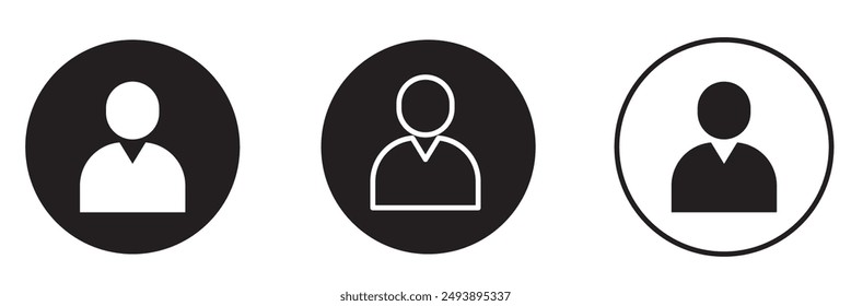 Vektorgrafik des Benutzersymbols auf weißem Hintergrund festgelegt.