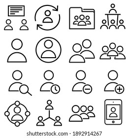 User icon vector set. People illustration sign collection. Man symbol.